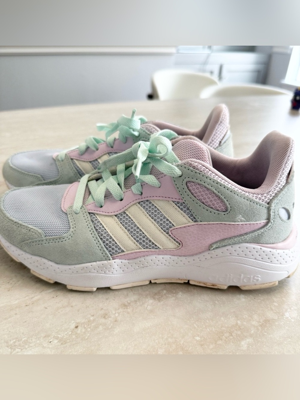 adidas Ortholite Float Mint Green and Light Pink Pastel Sneakers